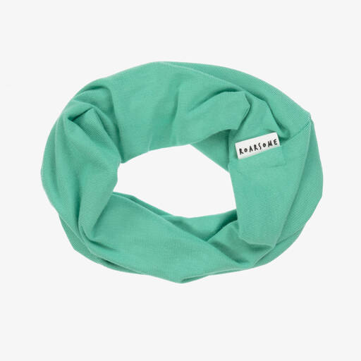 Roarsome-Green Bamboo Jersey Snood | Childrensalon