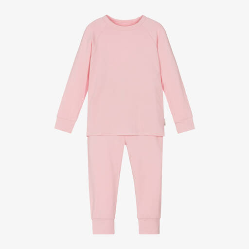 Roarsome-Pink Bamboo Jersey Base Layer Set | Childrensalon