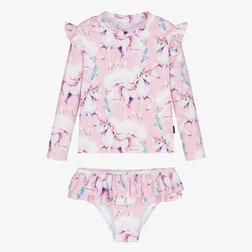 Rock Your Baby-Girls Pink Unicorn Tankini (UPF50+) | Childrensalon