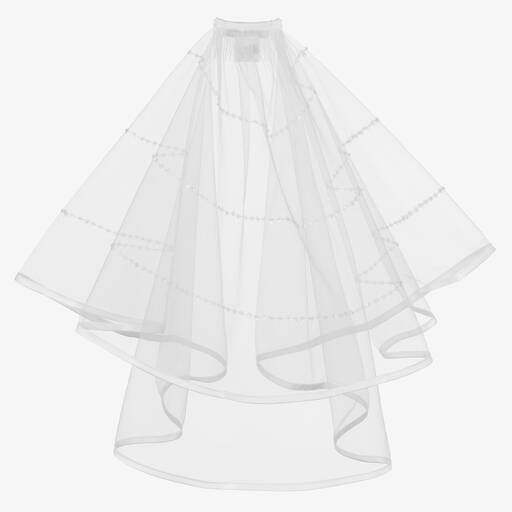 Sarah Louise-Girls White Tulle Communion Veil | Childrensalon