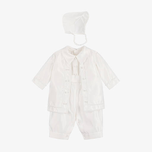 Sevva-Boys White Ceremony Babysuit Set | Childrensalon