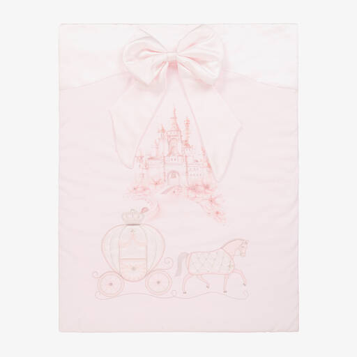 Sofija-Pink Cotton Padded Blanket (85cm) | Childrensalon