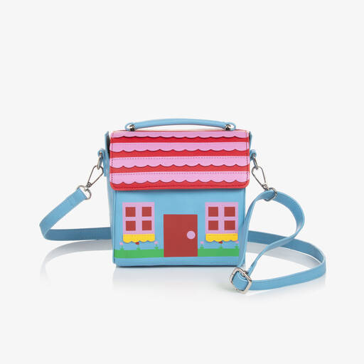 Stella McCartney Kids-Girls Blue Farmhouse Shoulder Bag (15cm) | Childrensalon