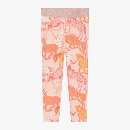 Stella McCartney Kids-Girls Pink Horse Print Leggings | Childrensalon