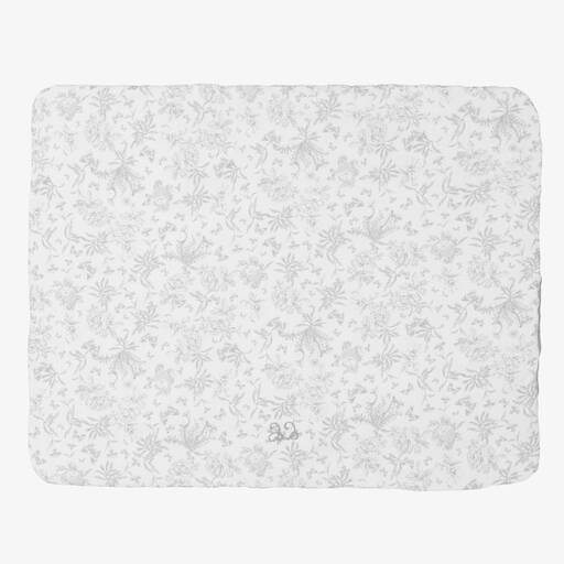 Tartine et Chocolat-Grey Toile De Jouy Print Blanket (95cm) | Childrensalon