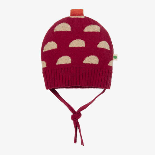 The Bonniemob-Red Cotton & Cashmere Knit Hat | Childrensalon