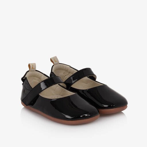 Tip Toey Joey-Baby Girls Black Patent Leather Shoes | Childrensalon