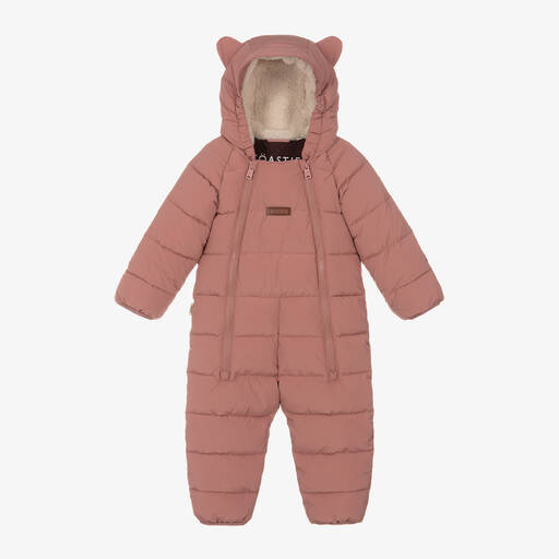 Töastie-Pink Padded Snowsuit | Childrensalon