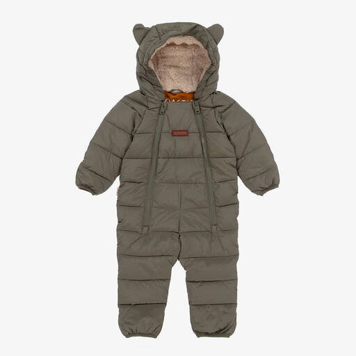 Töastie-Sage Green Padded Snowsuit | Childrensalon