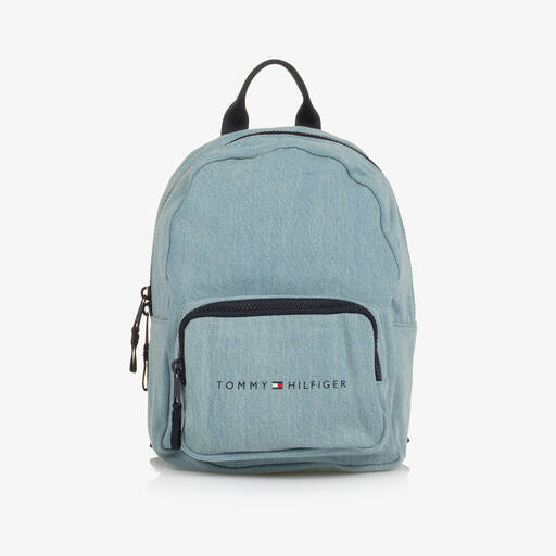 Tommy Hilfiger-Blue Denim Backpack (28cm) | Childrensalon