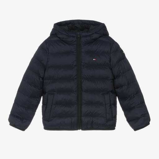 Tommy Hilfiger-Blue Padded Puffer Jacket | Childrensalon