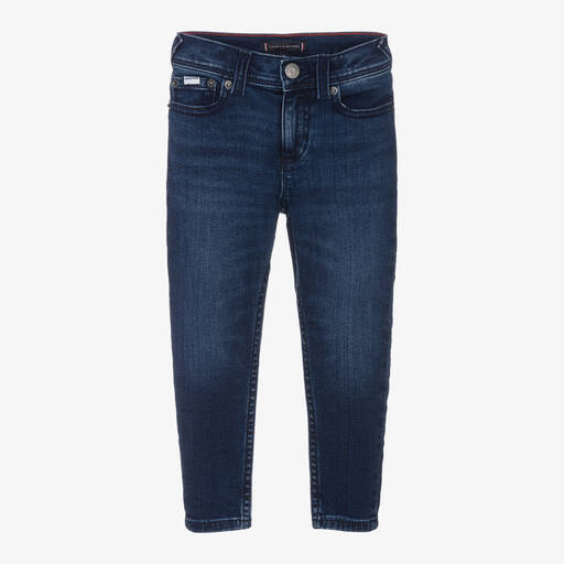 Tommy Hilfiger-Boys Blue Slim Fit Denim Jeans | Childrensalon