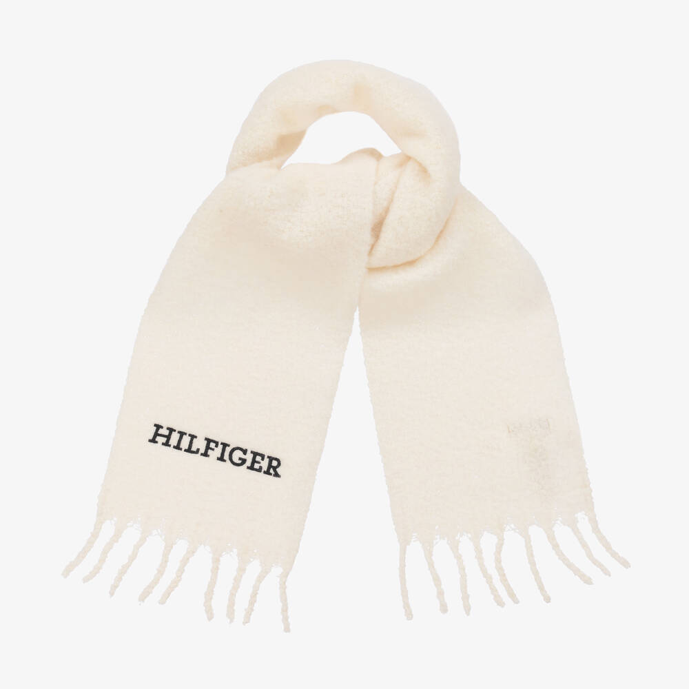 Tommy Hilfiger - Ivory Wool Scarf (150cm) | Childrensalon