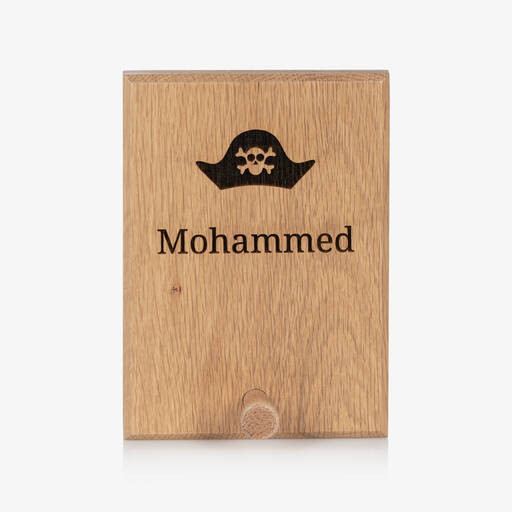 Treat Republic-Personalised Wooden Pirate Hat Peg Hook (18cm) | Childrensalon