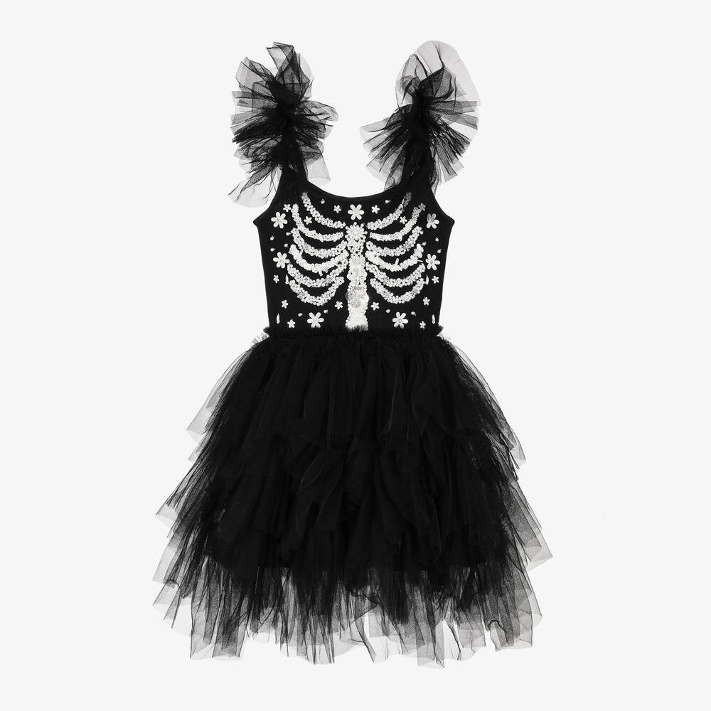 Tutu du Monde - Girls Black Tulle Embellished Dress | Childrensalon