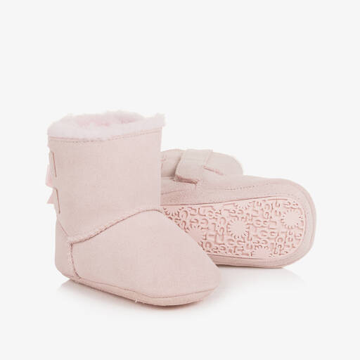 UGG-Baby Girls Pink Suede Pre-Walker Boots | Childrensalon