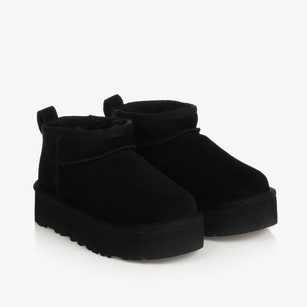 UGG - Black Classic Ultra Mini Platform Boots | Childrensalon