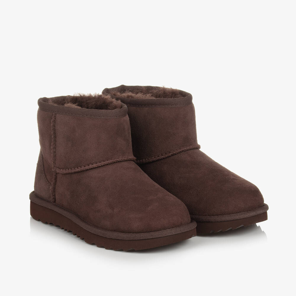 UGG - Brown Classic Mini II Suede Leather Boots | Childrensalon