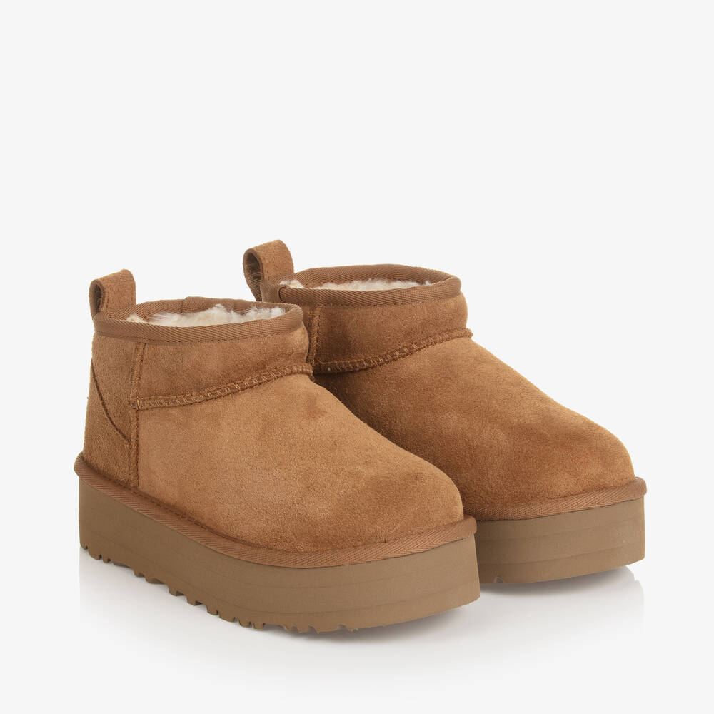 UGG - Brown Classic Ultra Mini Platform Boots | Childrensalon