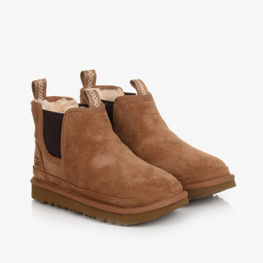 UGG-Brown Suede Chelsea Boots | Childrensalon