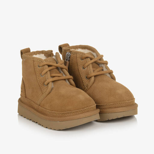 UGG-Brown Suede Leather Neumel II Boots | Childrensalon